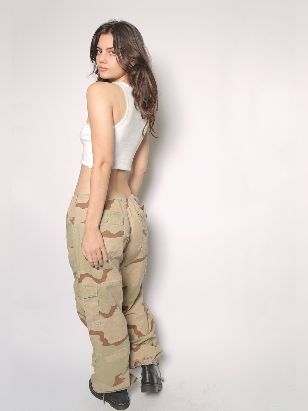 Iamkokola Tan Camo Low Waisted Military Pants - Picture 3 of 13